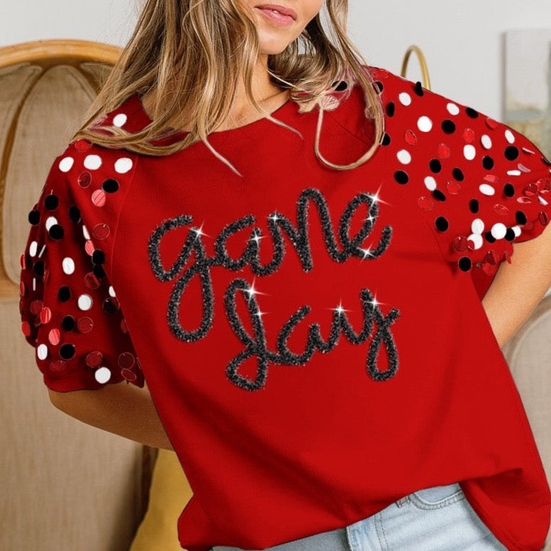 Game Day Vibes Sequin Top – Nova Lee Boutique