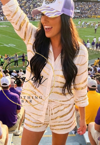 Tiger Stripes Gold 2 Piece Set