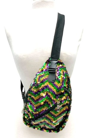 Mardi Gras Sequin Cross body bag