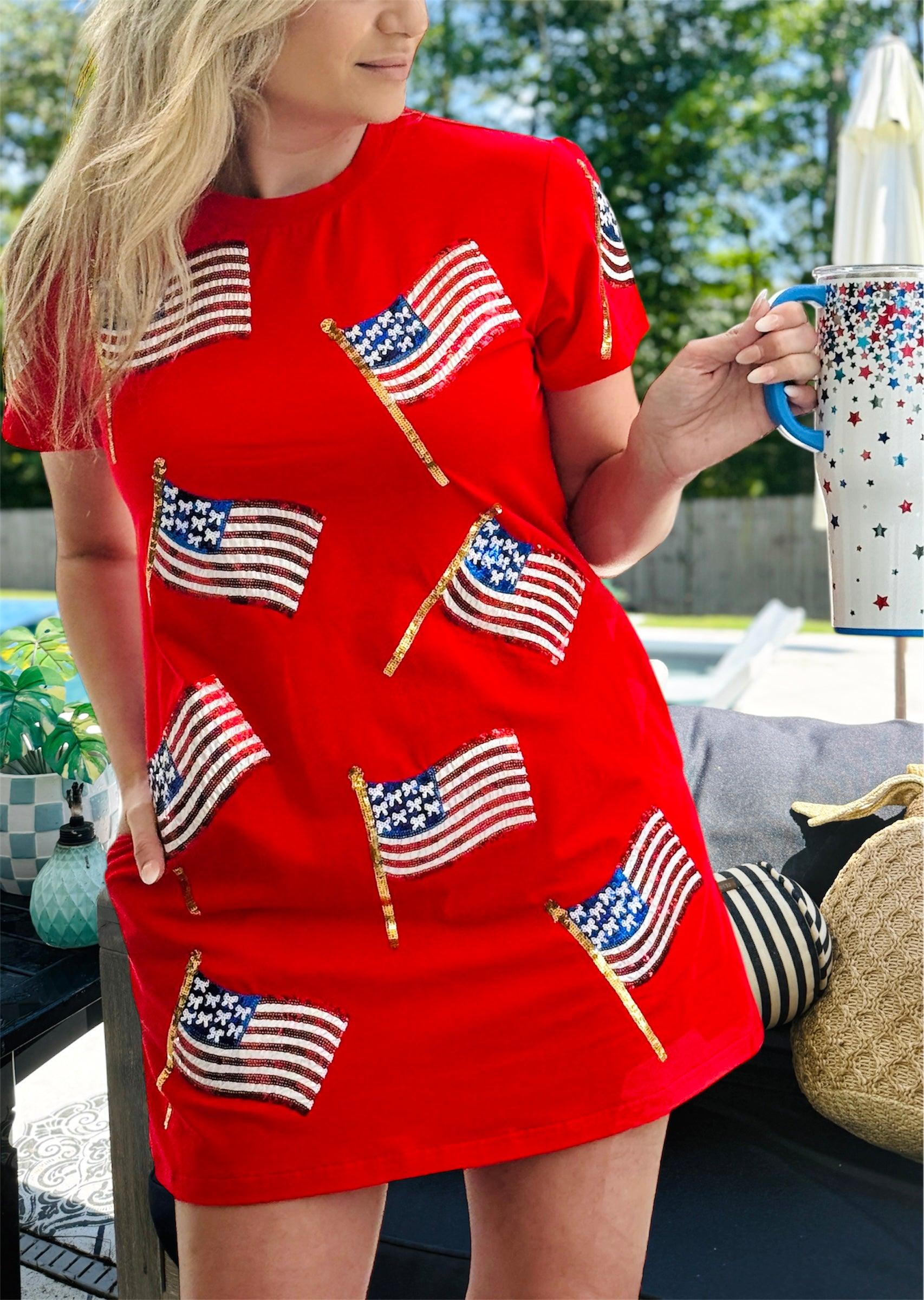 Sequin American flag dress – SASH Clothing Bar L Sequin American flag dress – SASH Clothing Bar L