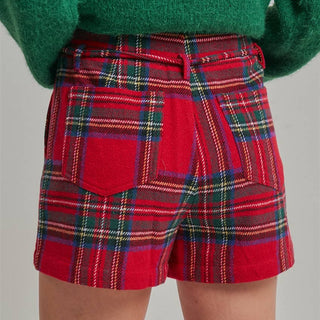 Holiday Christmas Checkered Plaid Shorts