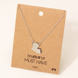 Louisiana State Pendant Necklace