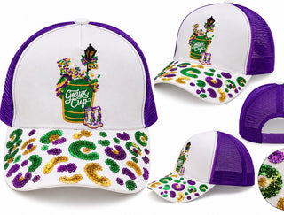 Geaux Cup Sequin Mardi Gras Hat