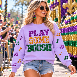Play Some Boosie Sequin Sweatshirt