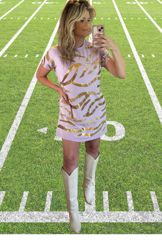 Tiger Stripes Sequin Dress
