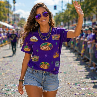 mardi gras king cake shirt