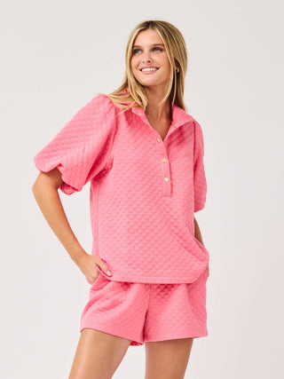 Pink Scuba Shorts Set