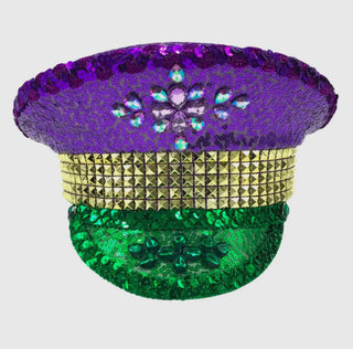 Mardi Gras Bedazzled Captains hat