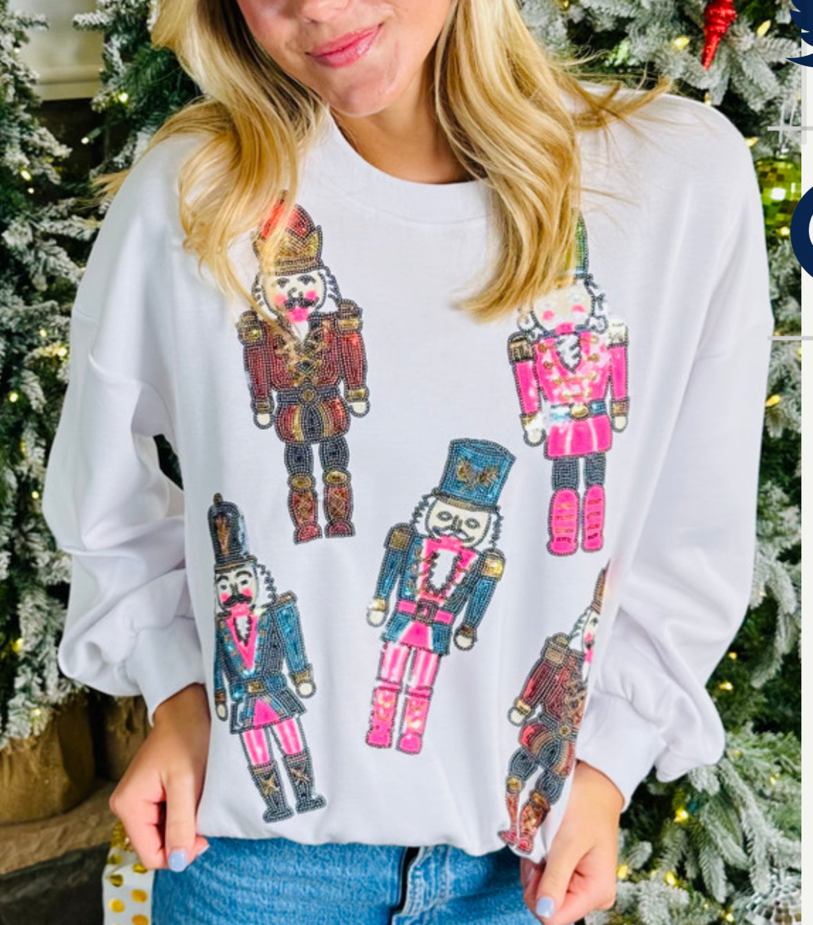 Nutcracker Sequin Christmas Sweatshirt