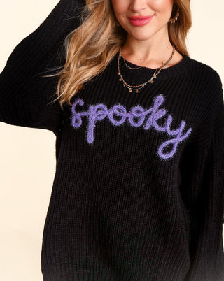 Spooky Sewn letters Classic Sweater 