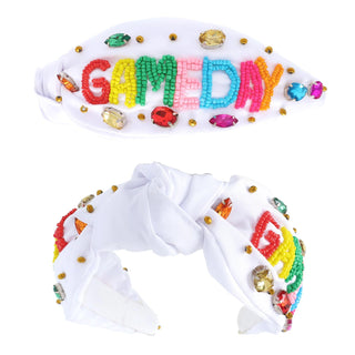 Jeweled Game day Beaded Headband 