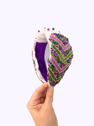 Mardi Gras Mambo bead Headband -