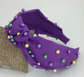 Mardi Gras Pearl Headband