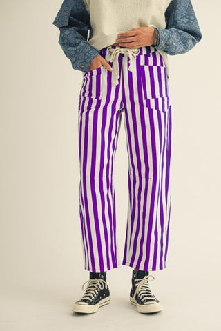 Mardi Gras Purple Striped Pants
