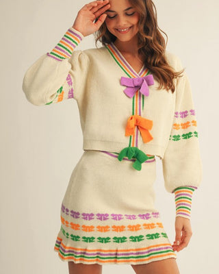 parade of bows mardi gras skirt set