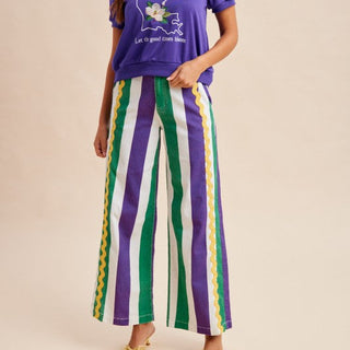 mardi gras stripd pants