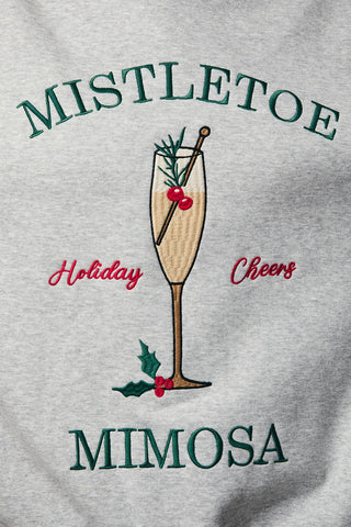 Mistletoe Mimosa Holiday Champagne Sweatshirt