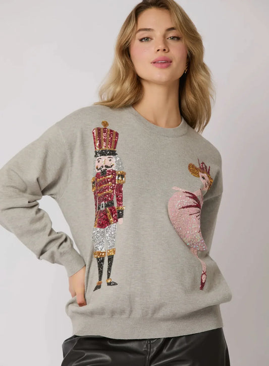 Nutcracker Ballerina Sequin Sweatshirt