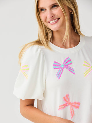 Sequin Bow Shorts Set