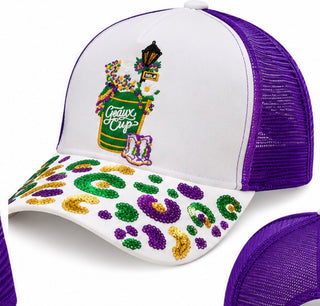 Geaux Cup Sequin Mardi Gras Hat