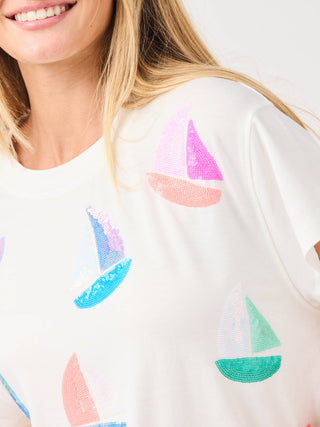 Sequin Sail Boat Shirt