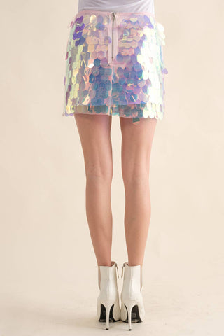 Sequin Disk Mini Skirt