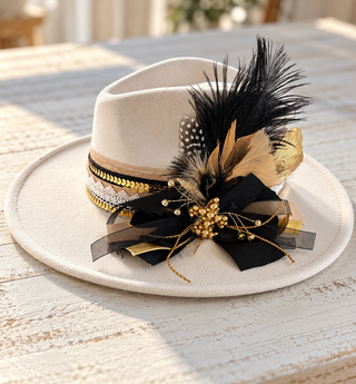 Saints Custom black and gold Cowboy Hat