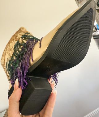 Mardi Gras Fringe Boots