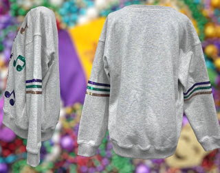 Mardi Gras Walk it Like a Dog Sequin Sweatshirt