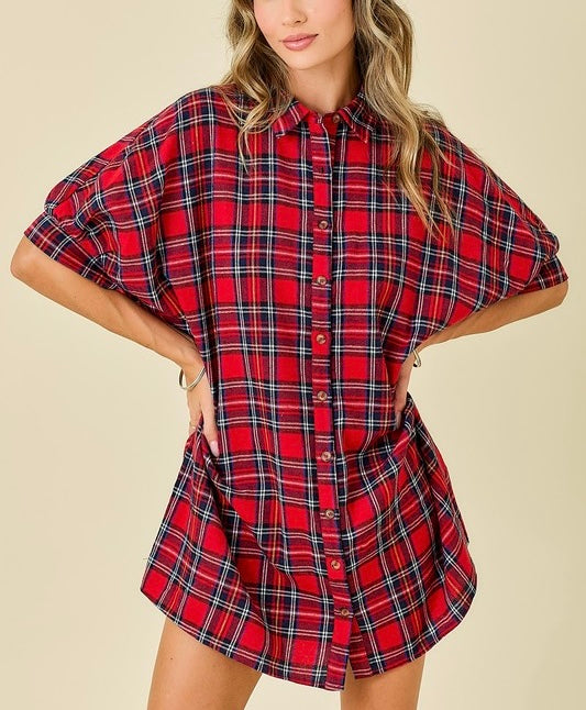 Plaid Shirt Dress