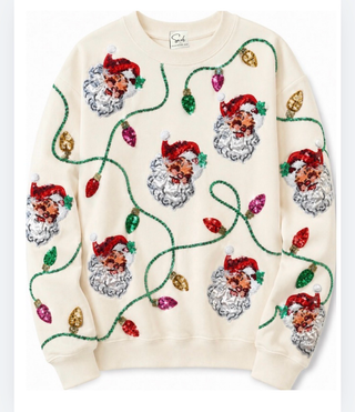 Santa Sequin Christmas Sweatshirt