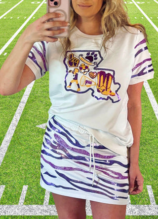 Tigers Game Day 2 Piece set with Skort