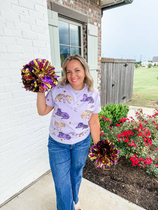 Fleur de Tiger Sequin Tee