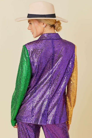 Mardi Gras Sequin blazer