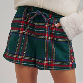 Holiday Christmas Checkered Plaid Shorts