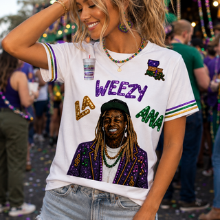 Mardi Gras La Weezy Ana Sequin T-Shirt