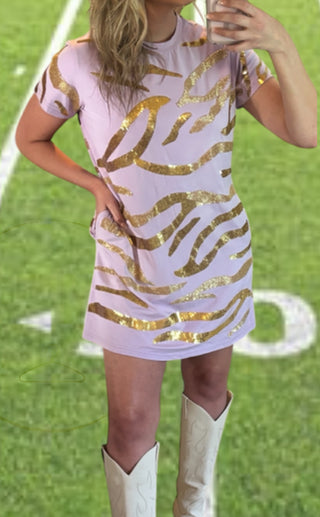 Tiger Stripes Sequin Dress