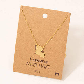 Louisiana State Pendant Necklace
