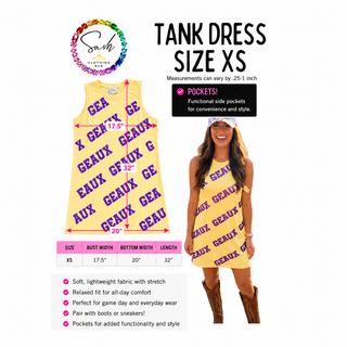 Sequin Geaux yellow Tank Dress