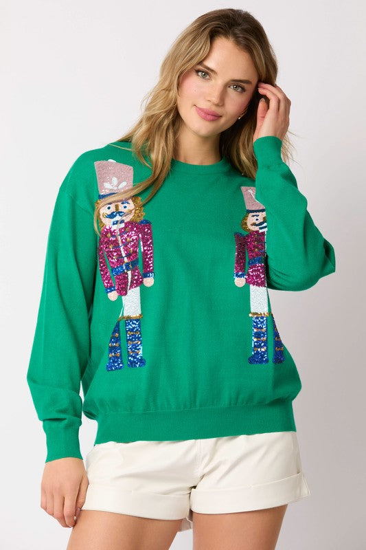 Nutcrackers Sweatshirt with Sequin