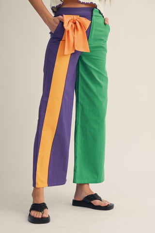 Mardi Gras Side Bow Pants