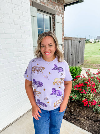 Fleur de Tiger Sequin Tee