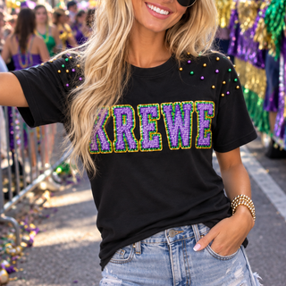 Mardi Gras Krewe Sequin T-Shirt with Pearls