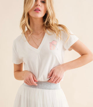 Bride Fringe Cowboy boots Patch Sequin Tee 