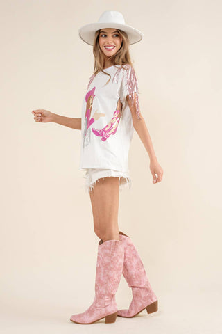 Cowgirl Fringe Sequin T-shirt