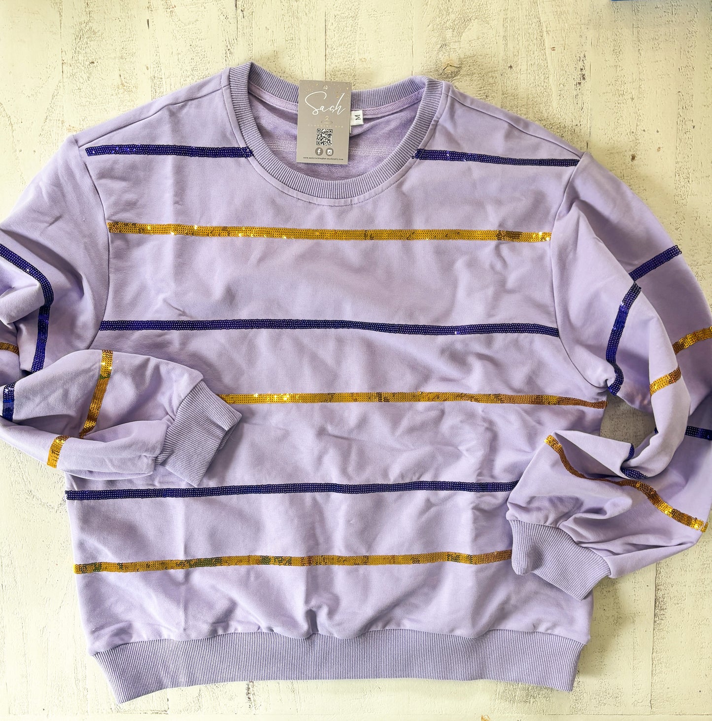 Game Day Purple & Gold Sweatshirt and Skirt Set