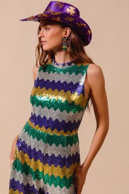 Sequin Mardi Gras Jumper 