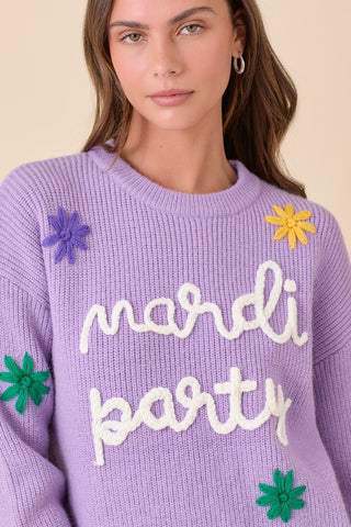 Mardi Gras Party Sweater