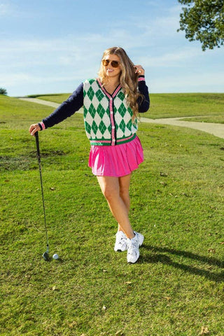 Argyle Cardigan Sweater -