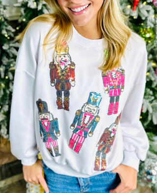 Nutcracker Sequin Christmas Sweatshirt 